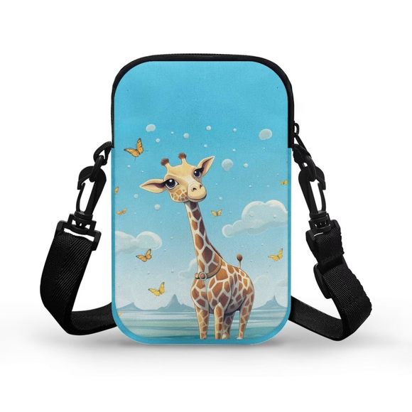 Cute Giraffe Crossbody Purse Cell Phone Bags Canvas Messenger Bags C :^) - Picture 2 of 6